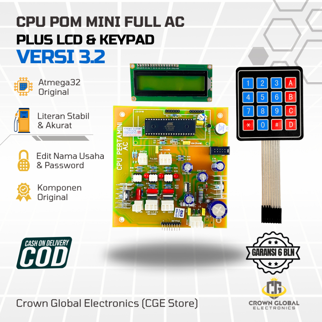Jual CGE STORE - Cpu Pom Mini V3.2 Full AC Atmega32 + Keypad + lcd Bisa ...