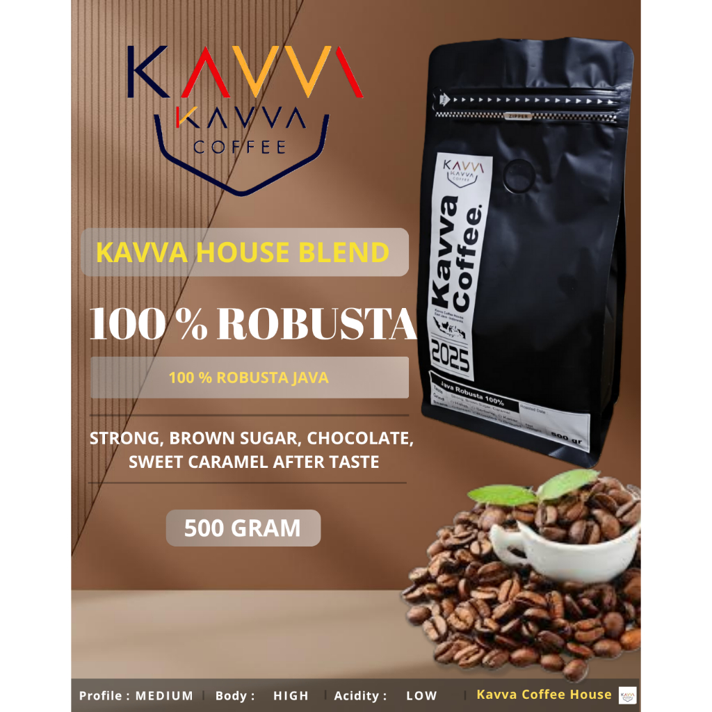 Jual [KAVVA COFFEE] Kopi Java Robusta 100% Biji Bubuk Roast Beans ...