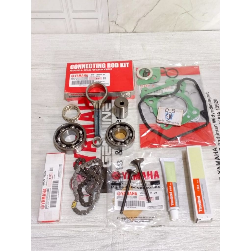 Jual Setang seher set bearing 2pcs Klep set Rantai keteng Lem Mio m3 ...