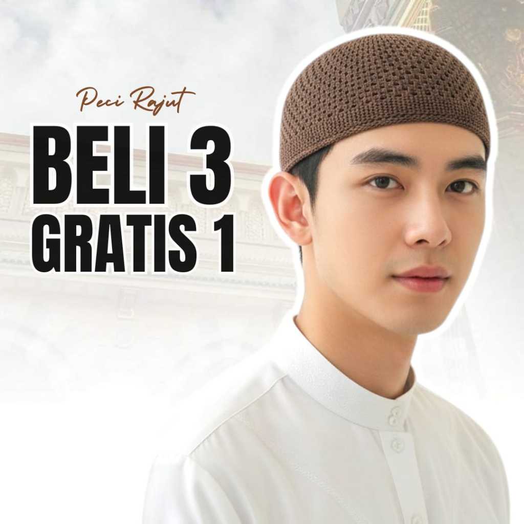 PECI RAJUT DEWASA ELASTIS // Kopiah Polos Premium // Oleh oleh Haji & Umroh
