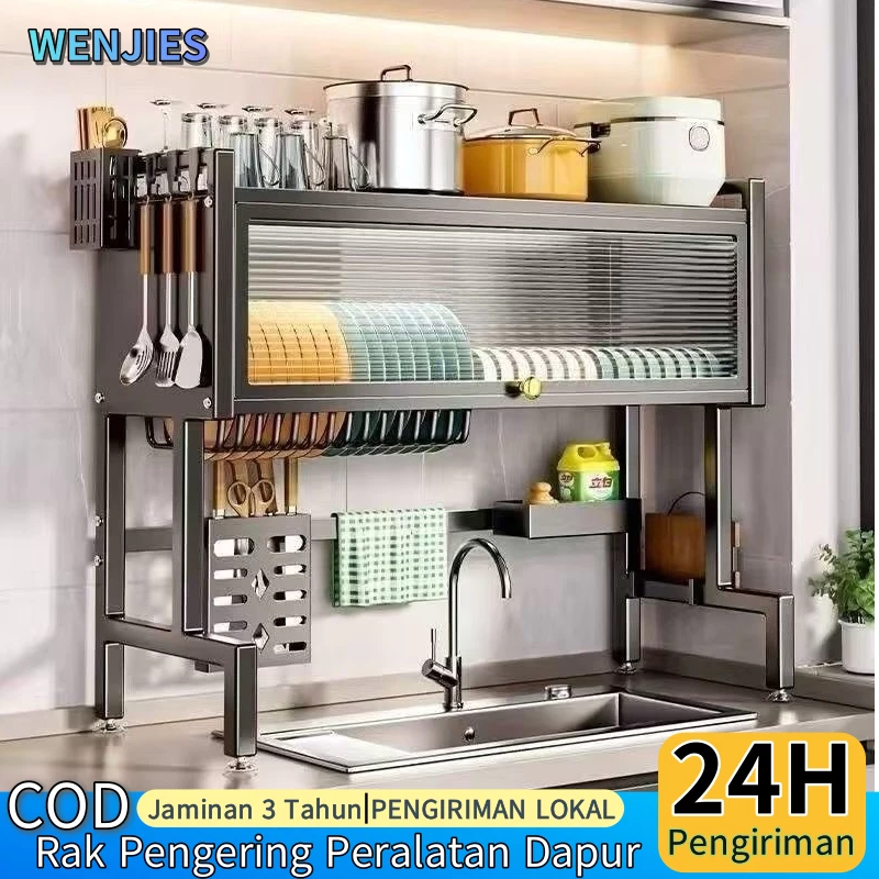 Rak Piring Stainless Multifungsi Anti Karat