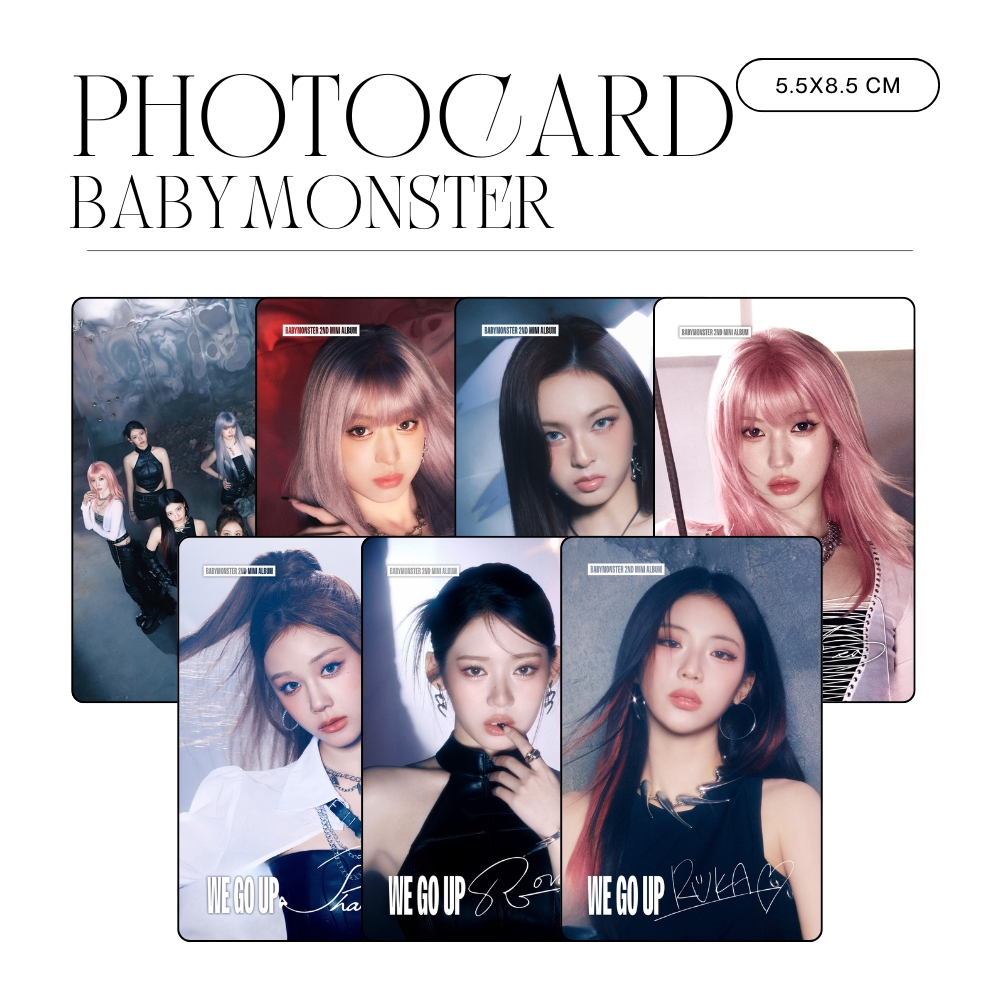 Jual PHOTOCARD BABYMONSTER WE GO UP 8 PCS KPOP CARDS UNOFFICIAL ...