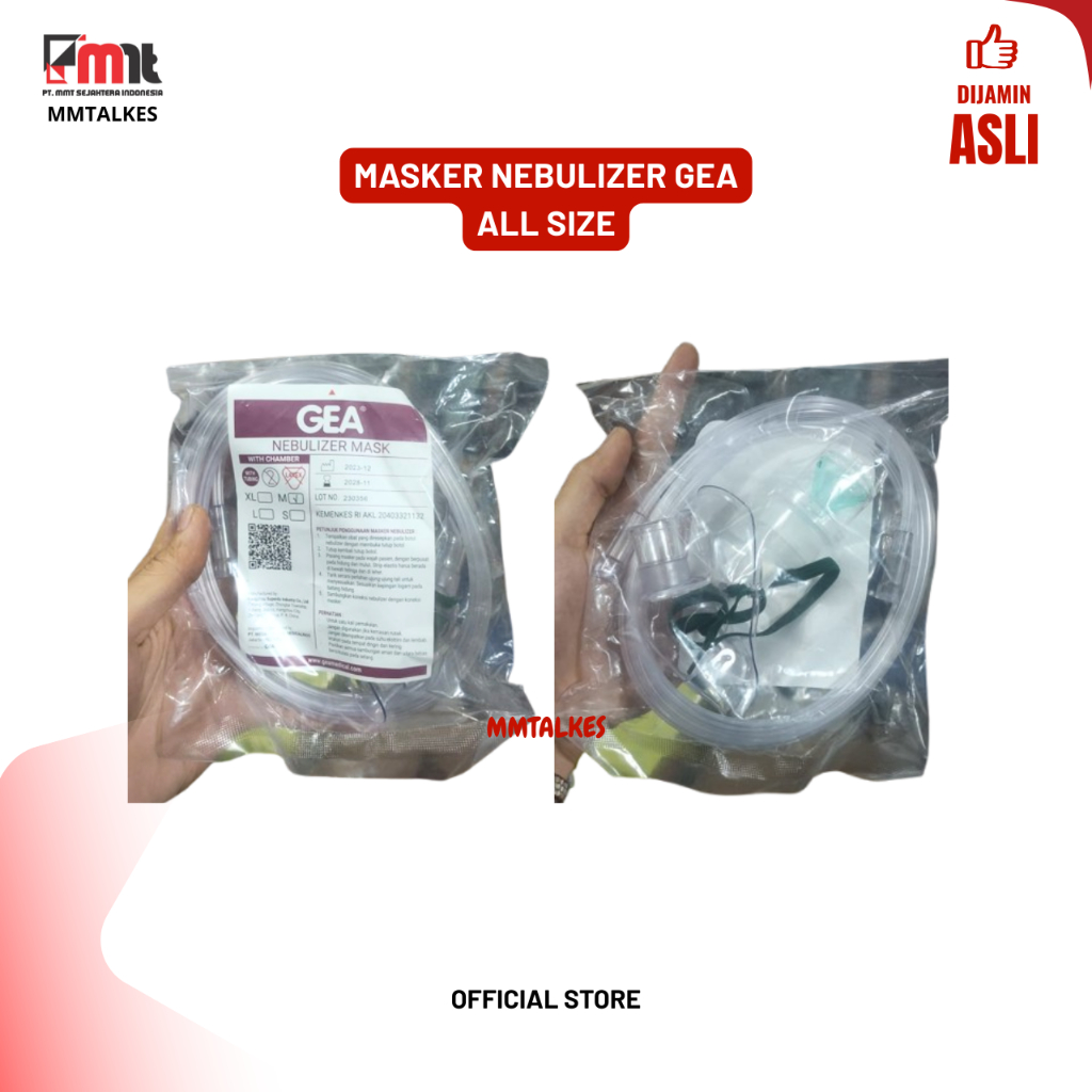 Jual Masker Nebulizer GEA - Bayi Anak Dewasa Merk GEA /Medical ...