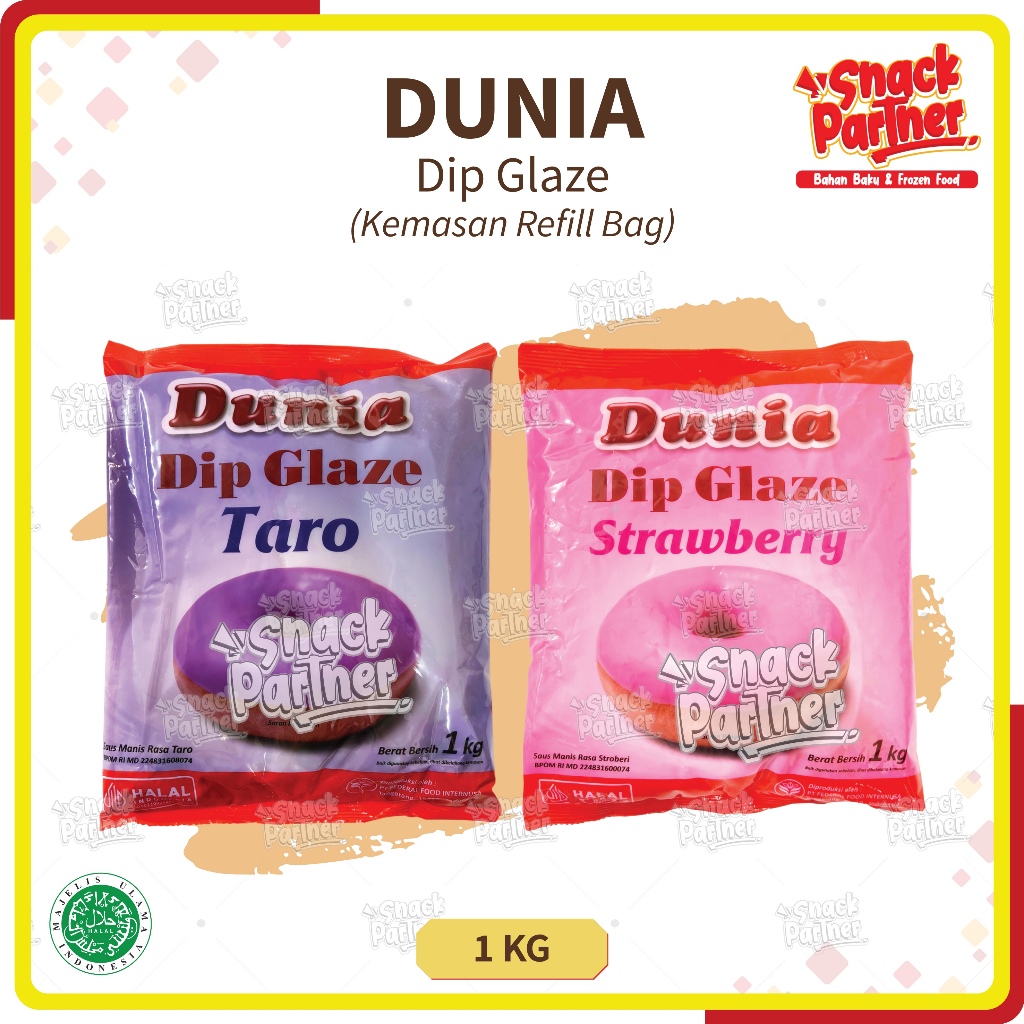 Jual DUNIA GO DIP GLAZE ECO | REFILL BAG 1 KG - Topping Selai Donat ...