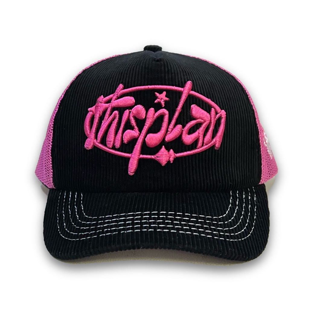 Jual Topi jaring Trucket Hat Corduroy Black Pink Armor Thisplan ...