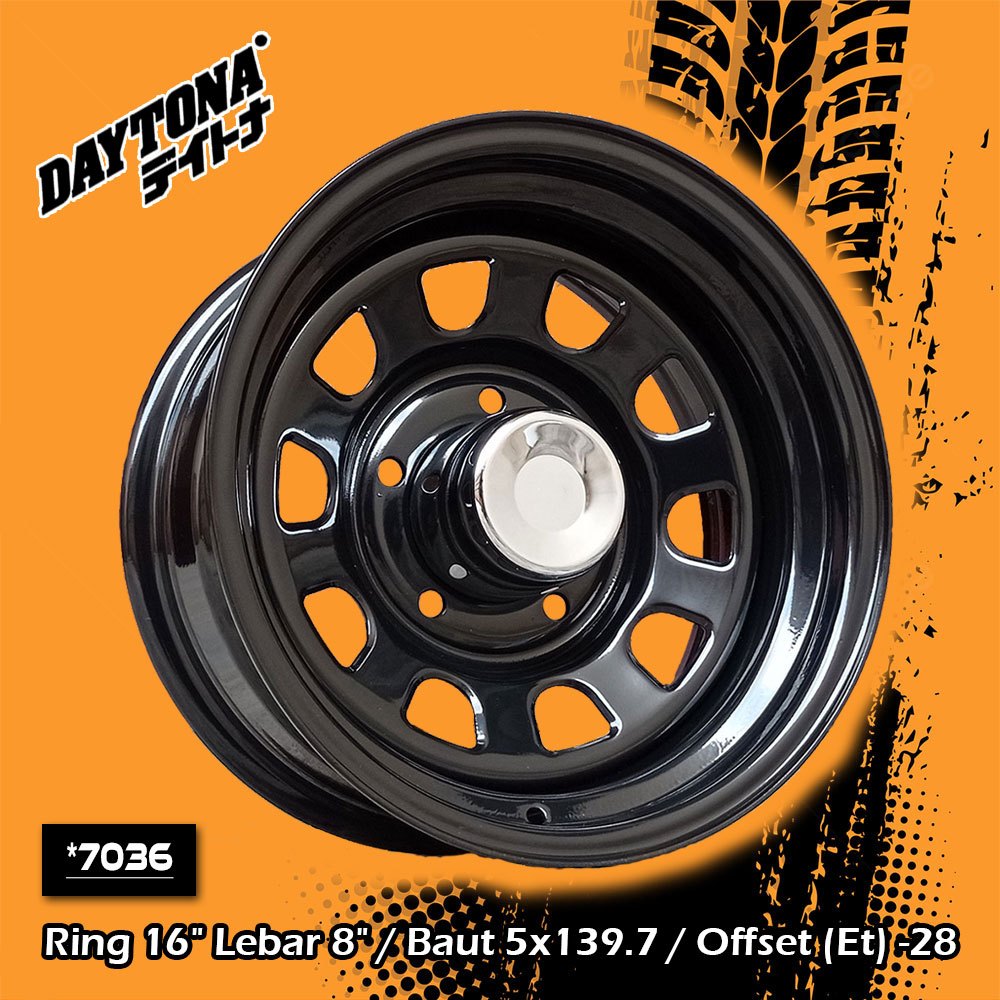 Jual DAYTONA Velg Besi Celong Ring 16 R16 Lubang 5x139.7 Lebar 8 COD ...