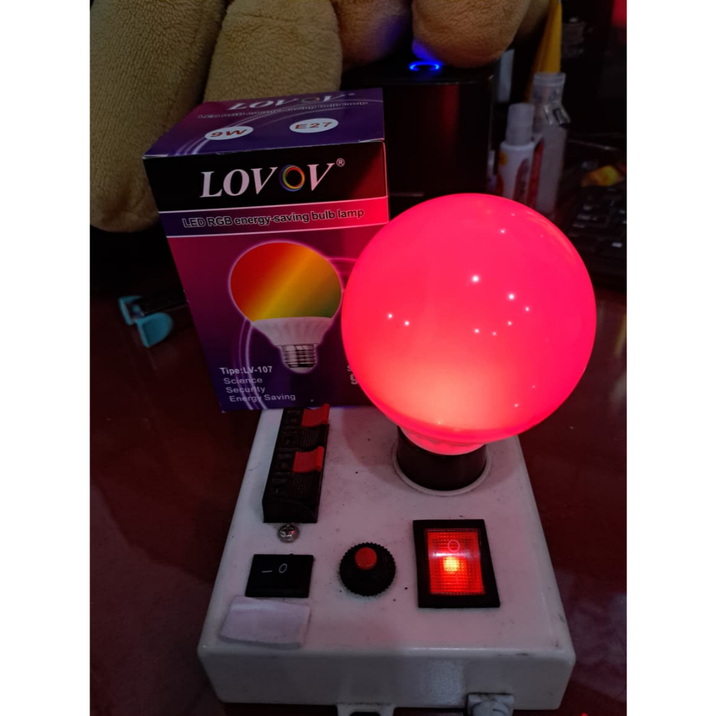 Jual LAMPU LED RGB / 7 WARNA LOVOV 3W 6W 9W | Shopee Indonesia