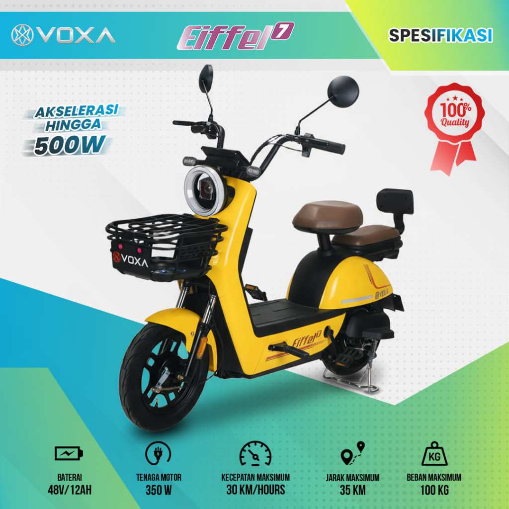 VOXA sepeda listrik Premium EIFFEL 7 Dewasa anak murah terbaru