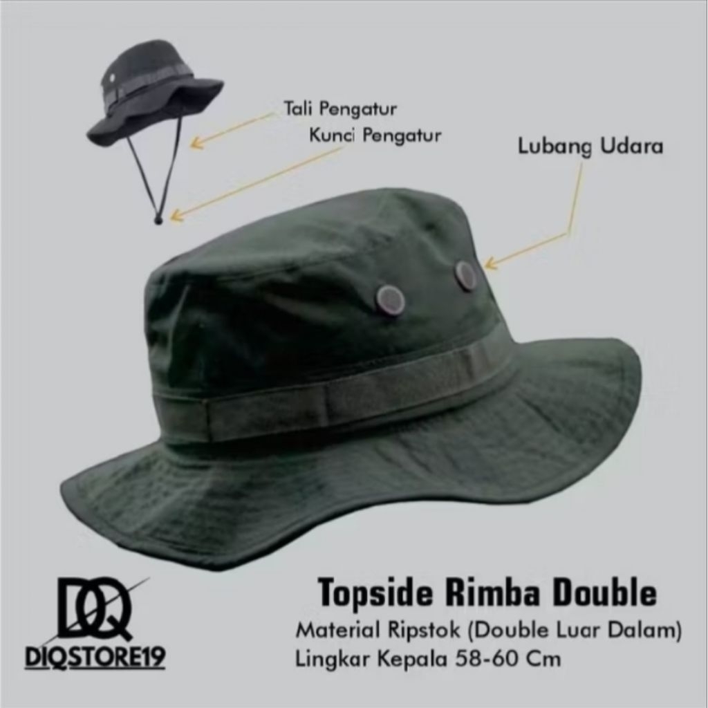 Jual Topi rimba outdoor - topi gunung Topi mendaki bahan ripstop ...