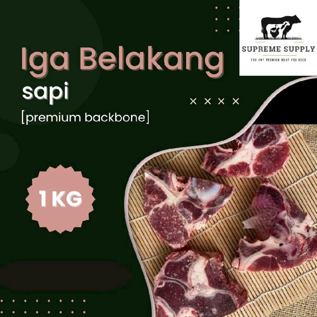 Jual PREMIUM Iga Belakang Sapi 1 kg | Fresh Halal Organic Beef Backbone ...