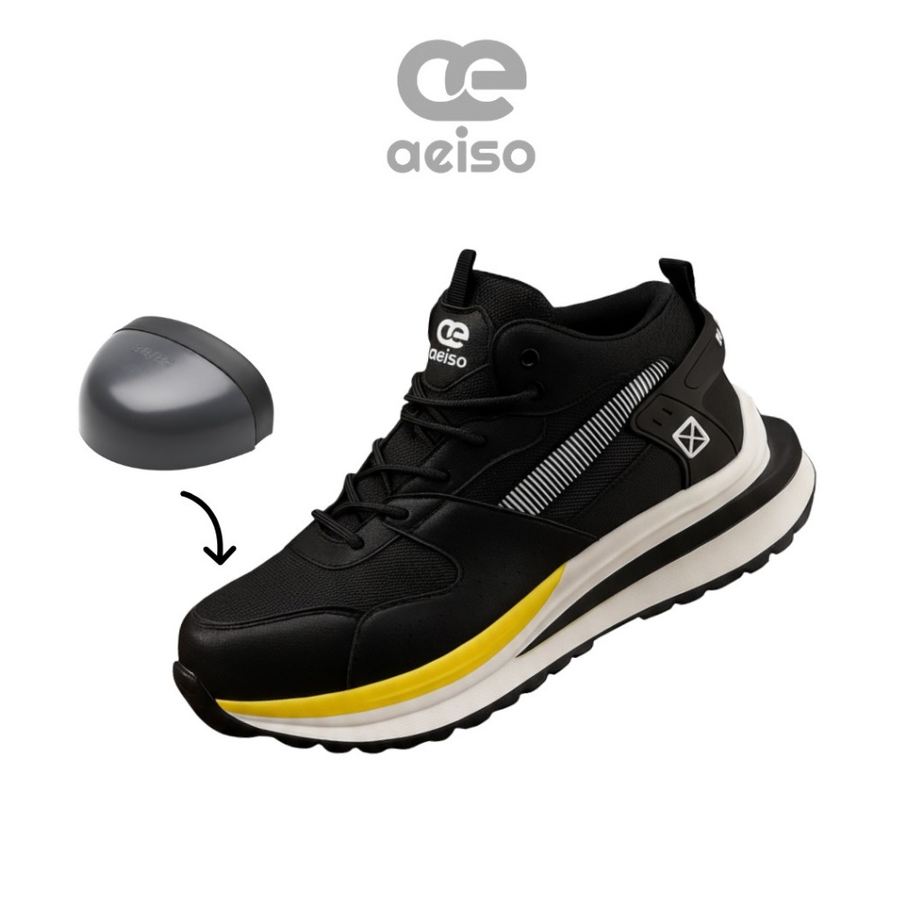 Jual Aeiso Sneakers Safety Sporty Casual Pria Hitam Shopee