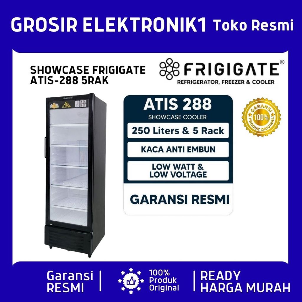 Jual Showcase 5 Rak Frigigate ATIS 288 Kapasitas 250 Liter 185 Watt ...