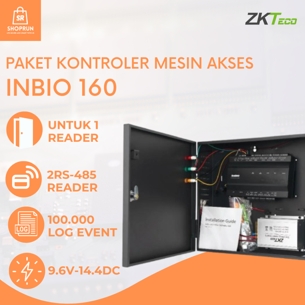Jual Mesin Kontroler Akses dan absensi ZKTECO INBIO 160 Lengkap Dengan ...