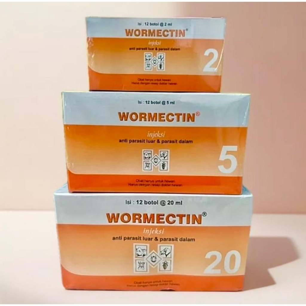 Jual WORMECTIN (2ml, 5ml, 20ml) isi 12 Botol / Box | Shopee Indonesia