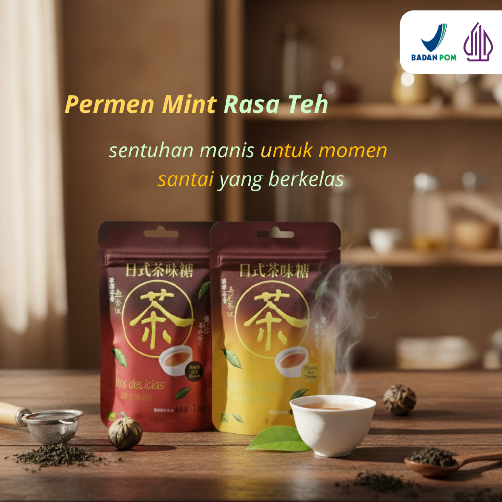 Jual Kiss Delicias Candy Mint Teh Oolong dan Black Tea Permen Segar ...