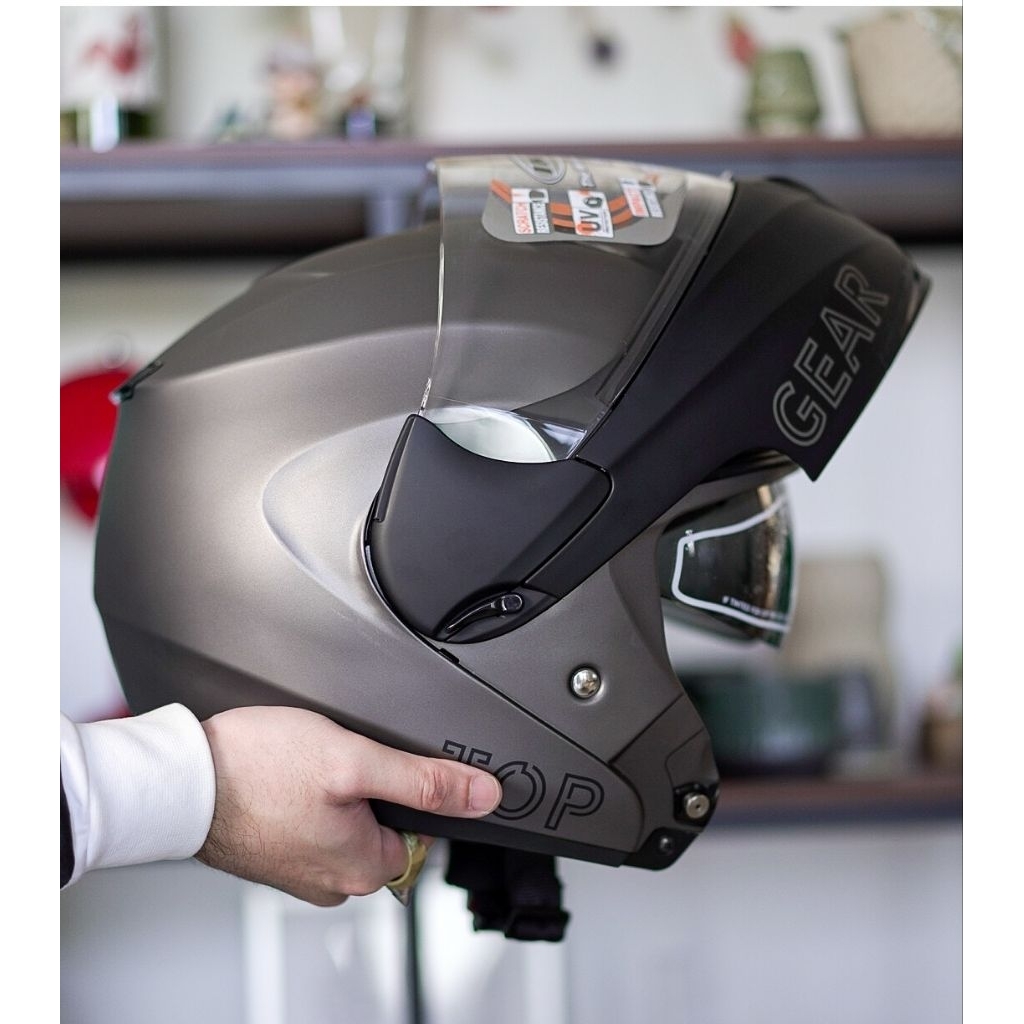Jual HELM INK TOPGEAR DUAL TONE BLACK GREY DOFF MODULAR TOURING DOUBLE ...