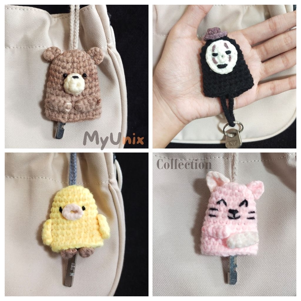 Jual Gantungan Kunci Cover Rajut Karakter Keychain Crochet Amigurumi ...