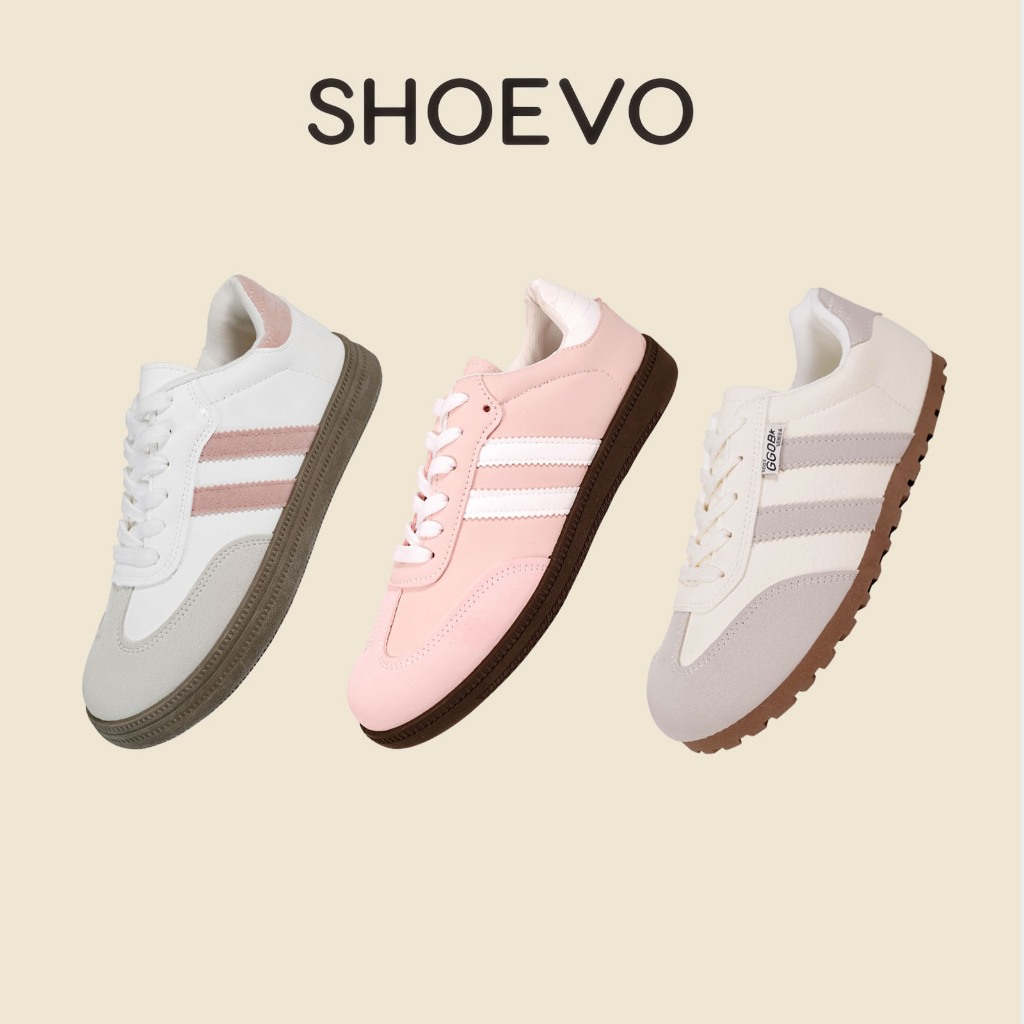 Jual SHOEVO Sepatu Sam-ba Olahraga Wanita Samba Merah/Biru Casual