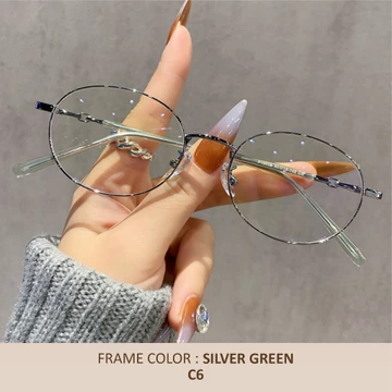 Eggry Eyewear Kacamata Anti Radiasi Minus Lensa Anti Blueray Photocromic Model Oval Fashion