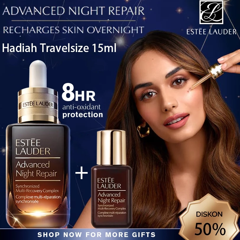 Estee Lauder Advanced Night Repair Serum 15ML/50ML/ Estee Lauder ANR Synchronized Multi Recovery Complex - Anti-Aging/ Hydrating/ Merawat Skin Barrier/ Face Serum - foto 1
