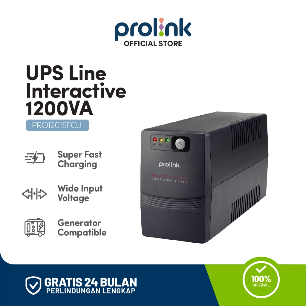 Jual Prolink 2000VA Line Interactive UPS Super Fast Charging l USB Port ...