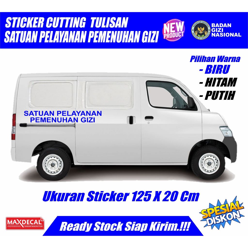 Jual Sticker BGN SPPG MBG Mobil granmax box | Shopee Indonesia