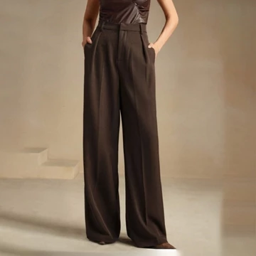 LARSUVE Marla Straight Pants — Celana Panjang Kulot Wanita High Waisted Cullote Pants