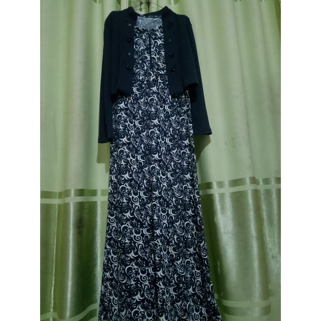 Jual gamis 2in1 pl gamis kutung cardi | Shopee Indonesia