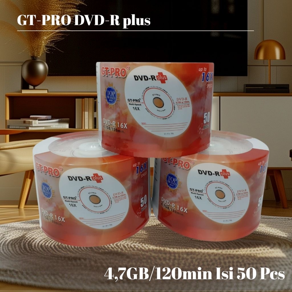 Jual DVD-R GT-PRO Plus DVD-R 16X 4.7GB/120min Isi 50 Pcs | Shopee Indonesia