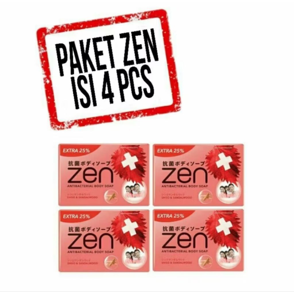 Jual ZEN BAR SOAP 70 GR SABUN BATANG ZEN isi 4 & 3 | Shopee Indonesia