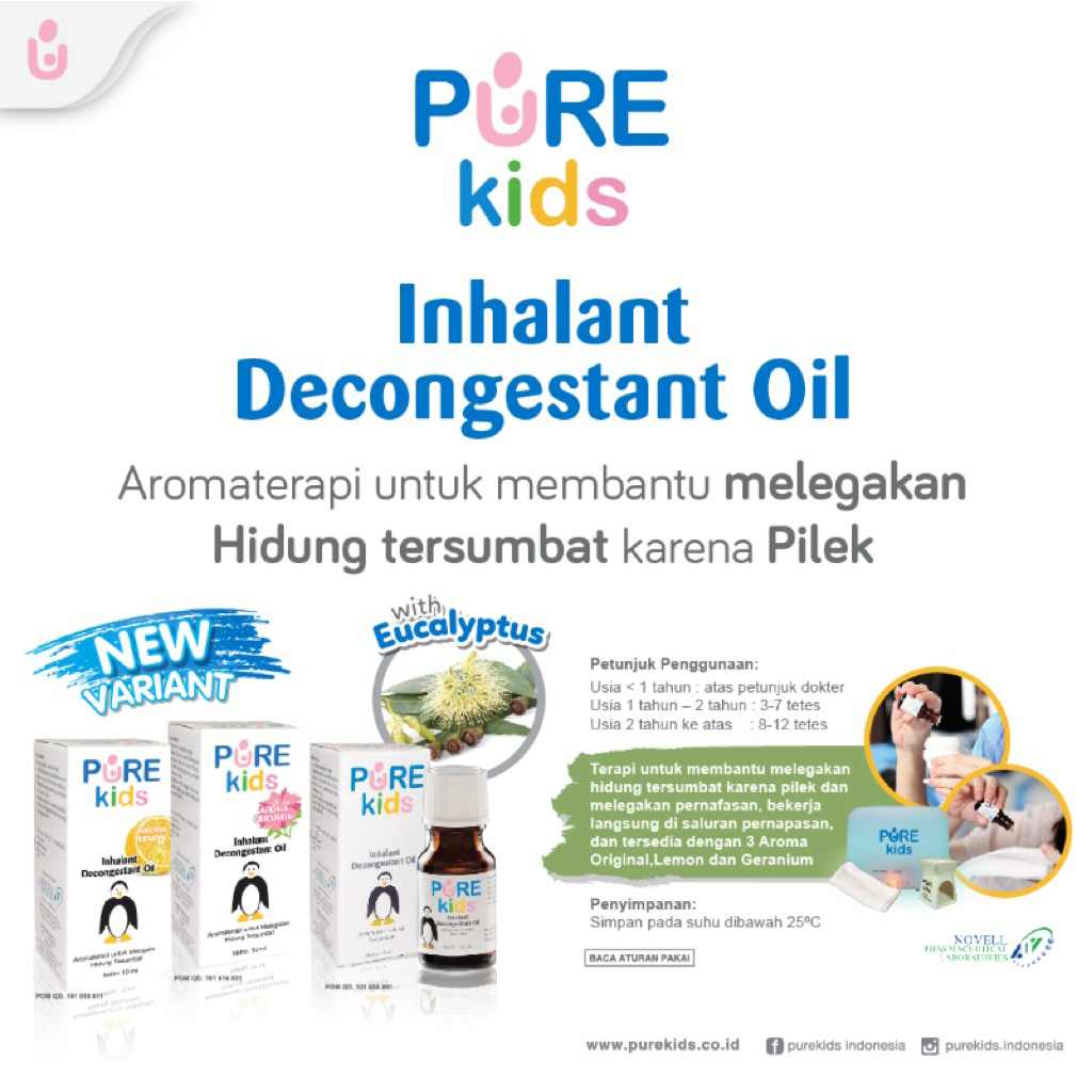Jual PURE Kids Inhalant Decongestant Oil 10ml | Shopee Indonesia