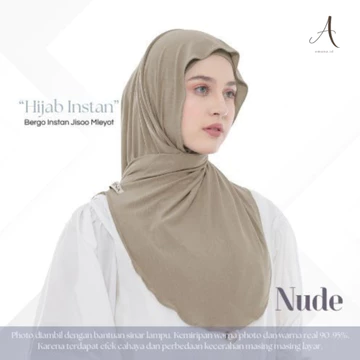 Hijab Instan Bergo Huma Bahan Kaos Rayon Cooltech Meleyot Pashmina Top Bisa Empat Model Size M