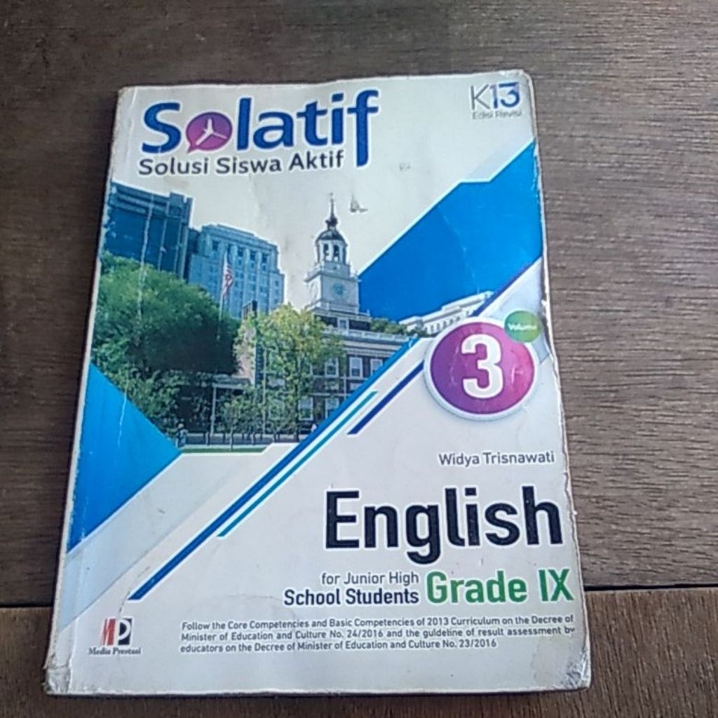 Jual BUKU SOLATIF ENGLISH UNTUK KELAS 3 SMP K.13 REVISI | Shopee Indonesia