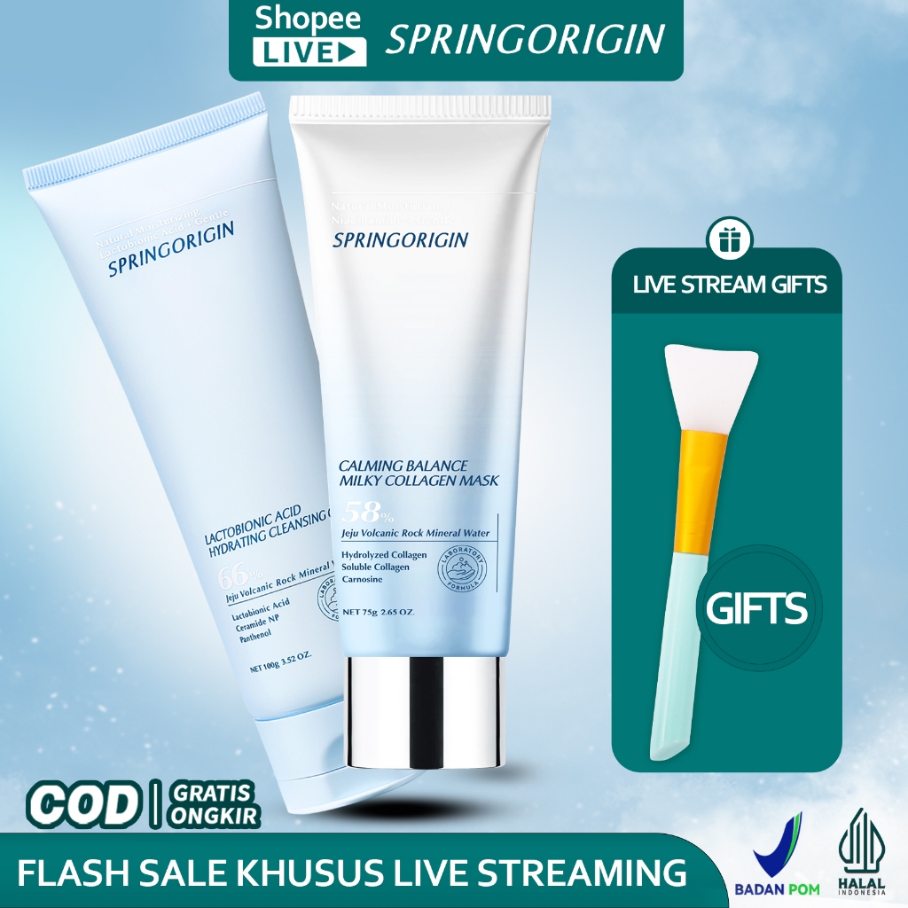 Jual [Live Stream] SPRINGORIGIN Lactobionic Acid Jerawat Gel Cleanser ...