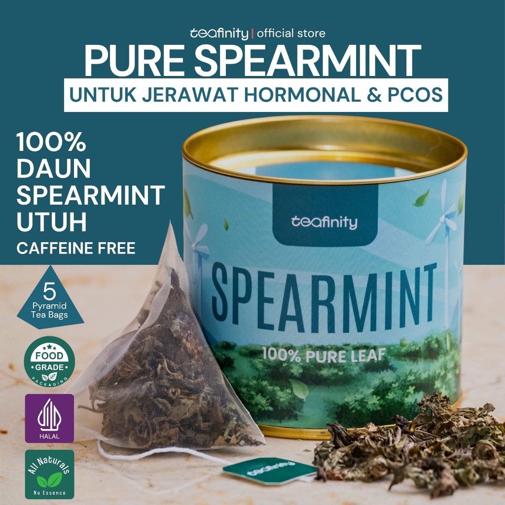 Jual Teafinity PURE SPEARMINT Tea | Teh Herbal PCOS & Jerawat Hormonal ...