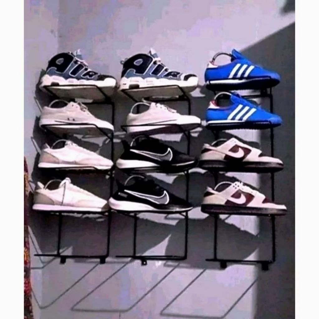 Jual Rak sepatu/Display sepatu/tempat sepatu 3susun bahan besi ...