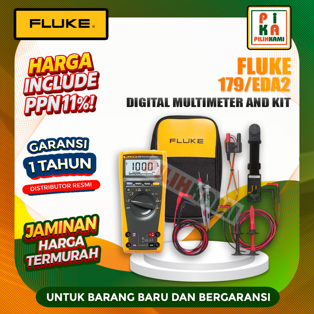 Jual Fluke 179/EDA2 Digital Multimeter and Accessories Kit | Shopee ...