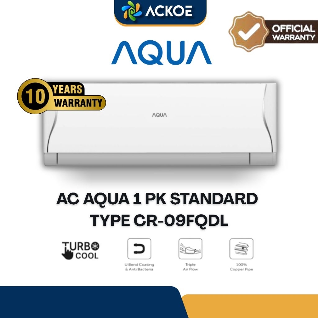 Jual AC AQUA AQA-KCR09FQDL Standard 1PK GARANSI RESMI FREE VACUUM ...