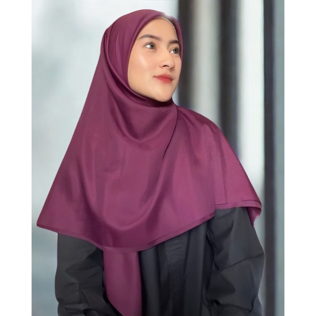 Emhermahijab SAWEEYYA Jilbab Segi Empat Ultrafine Paris Mega Stitch Syar'I Jumbo 130x130