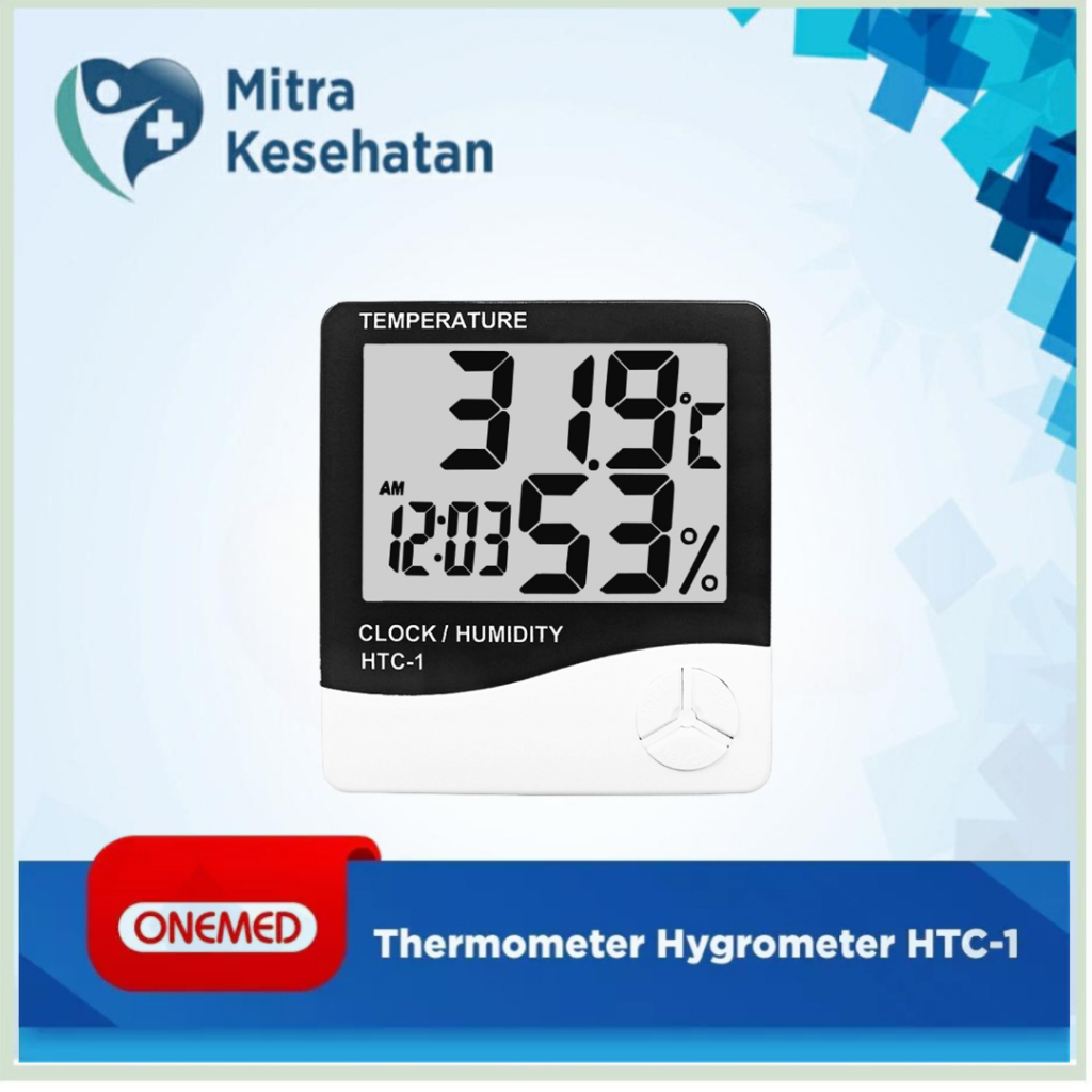 Jual Thermometer Digital Hygrometer HTC1 OneMed Pengukur Suhu Ruangan ...