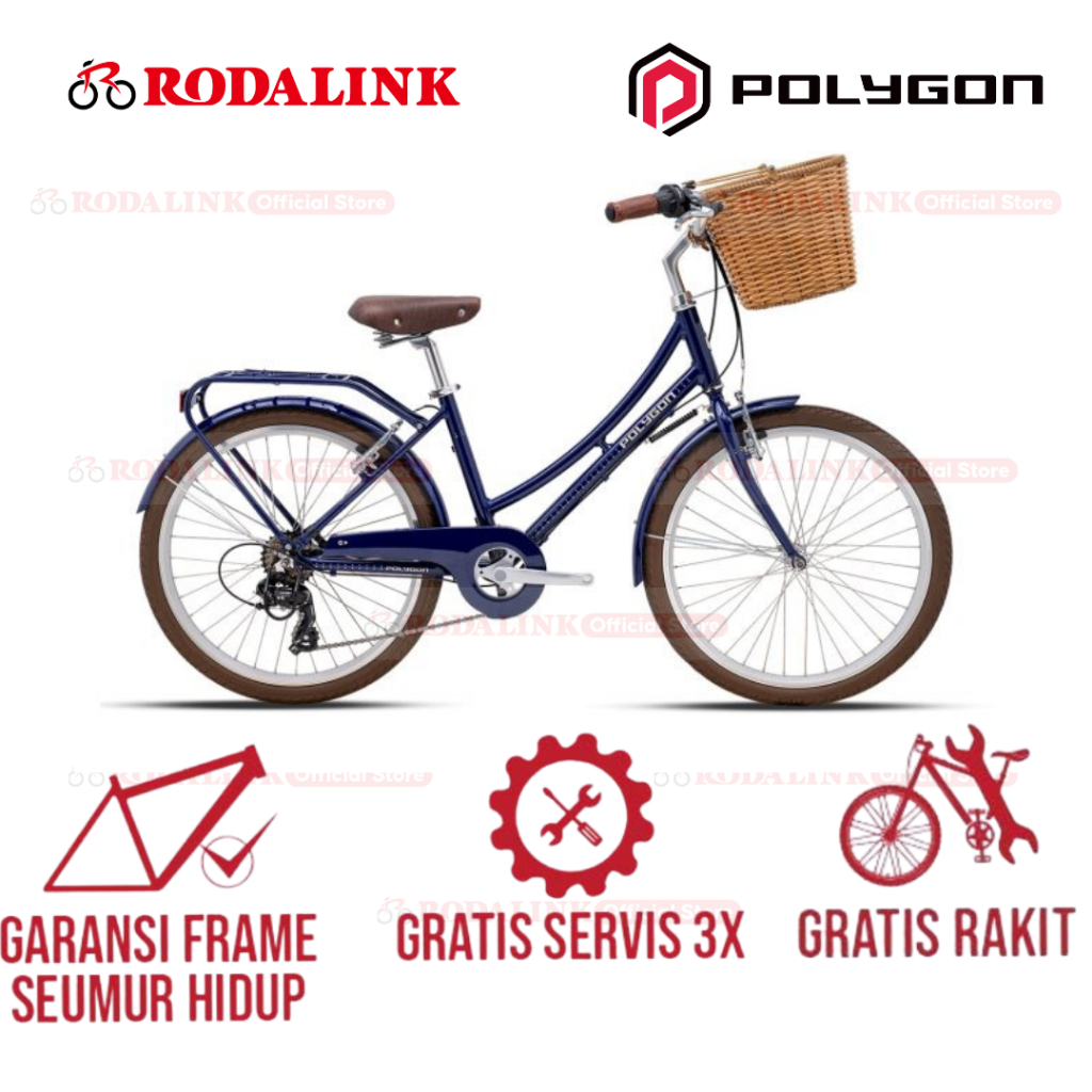 Jual Polygon Sepeda Kota Oosten 24 – 7 Speed Shimano, Frame Alloy ...