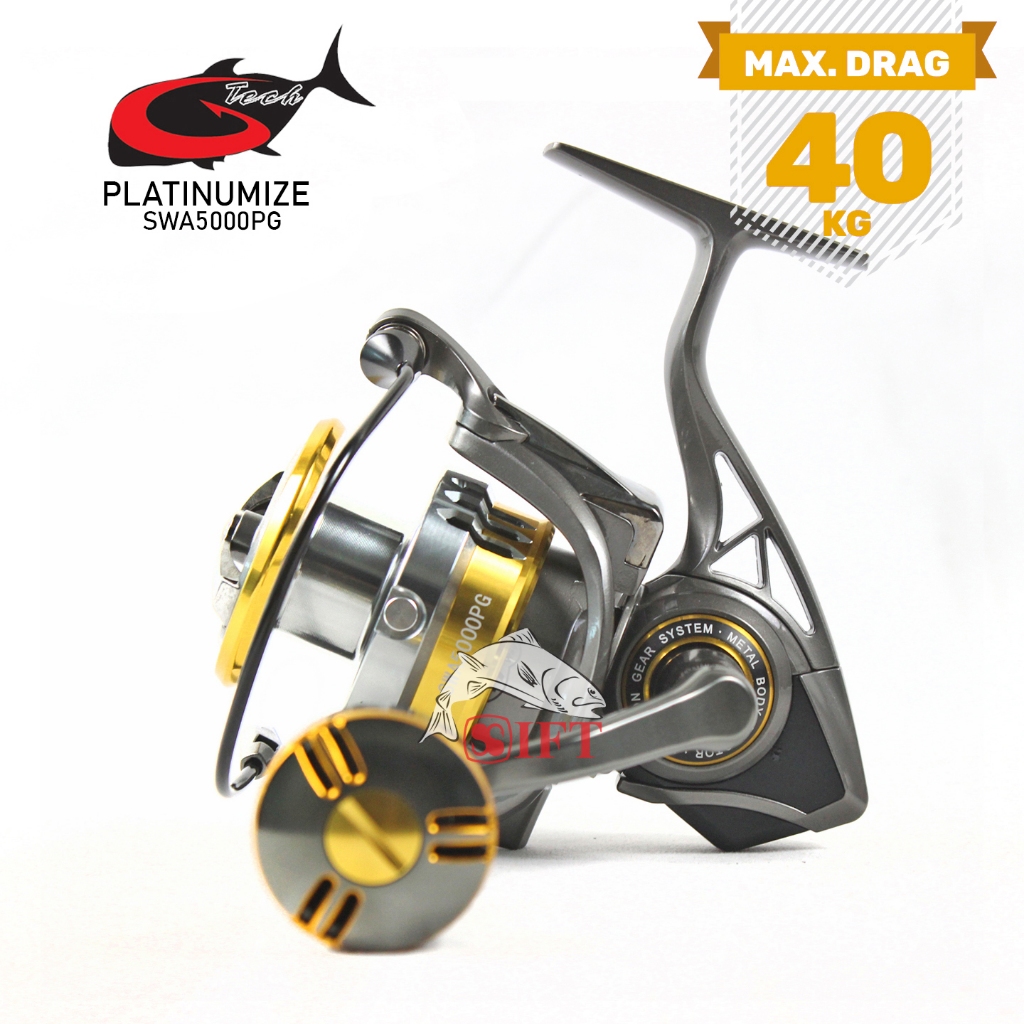 Jual Reel G-TECH PLATINUMIZE SWA 4000 5000 HG PG | Power Handle Metal ...