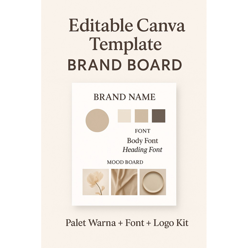 Jual Brand Board editable canva template | editable desain brand ...