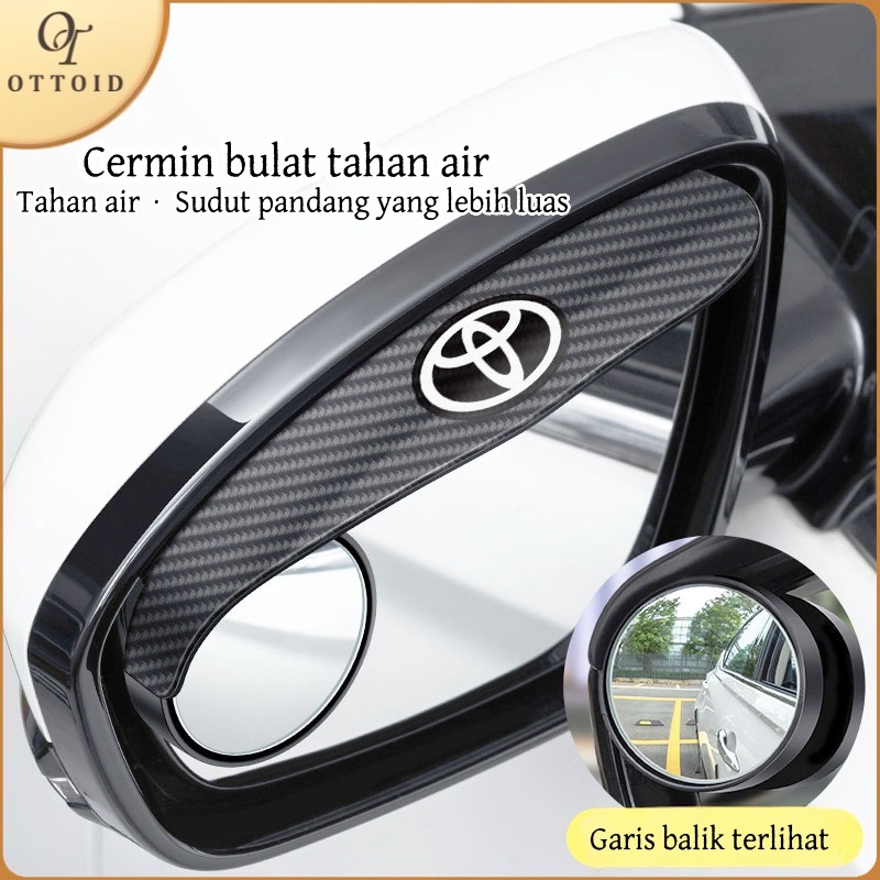 OTTOID 2Pcs Pelindung Spion Mobil PVC Anti Air Kaca Cembung Spion Blind Spot Mobil