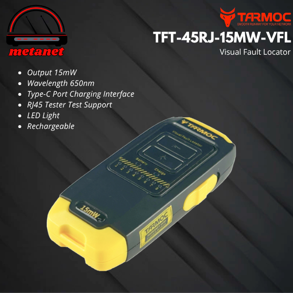 Jual Tarmoc TFT-45RJ-VFL | Optical Power Meter + VFL mini Rechargeable ...