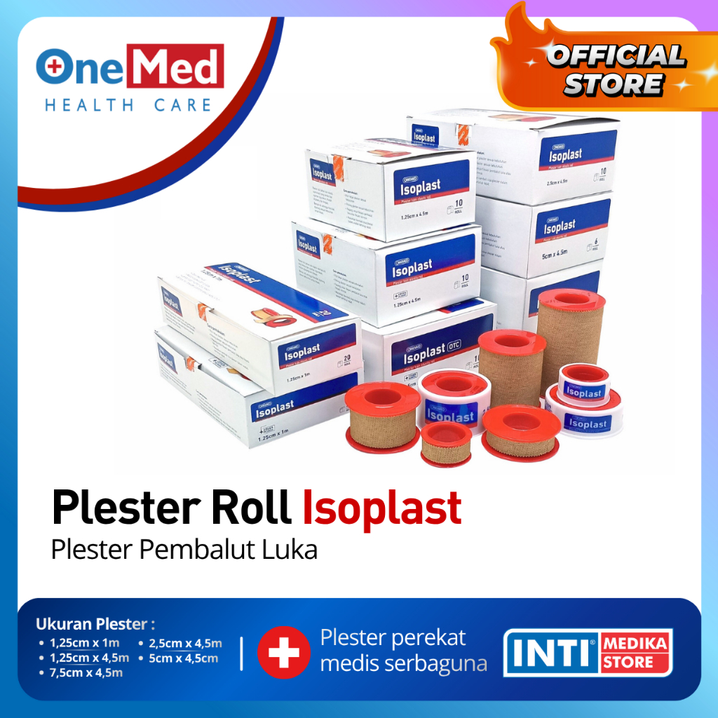 Jual ONEMED - Plester Kain Perekat ISOPLAST | Plaster Pembalut Luka P3K ...