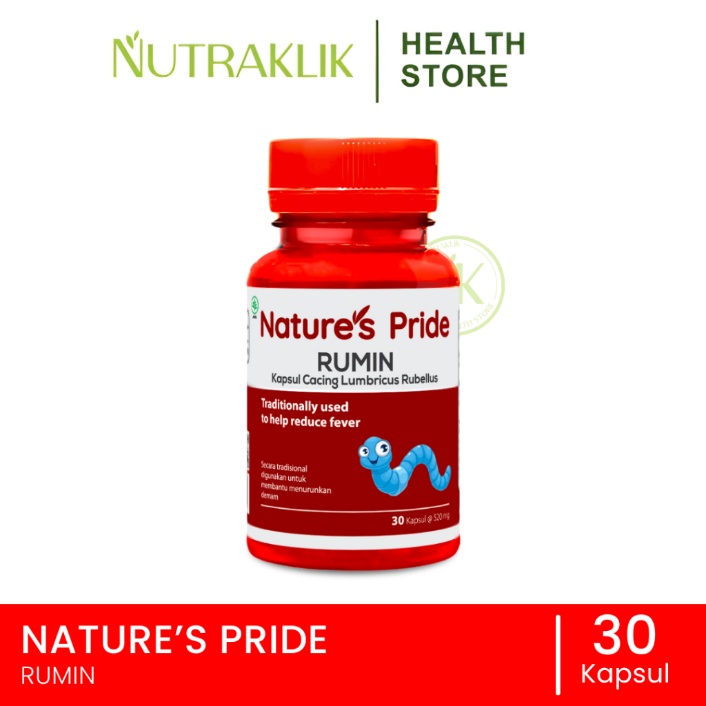 Jual NATUR'S PRIDE RUMIN KAPSUL CACING LUMBRICUS RUBELLUS MENURUNKAN ...