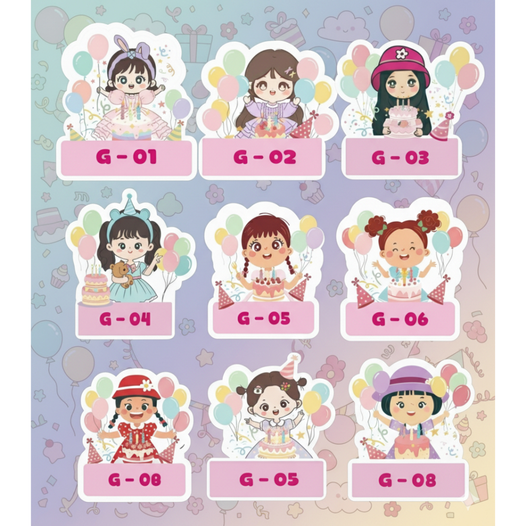 Jual Hangtag Bentuk Avatar Birthday Tag Ulang Tahun FREE CUSTOM NAMA ...