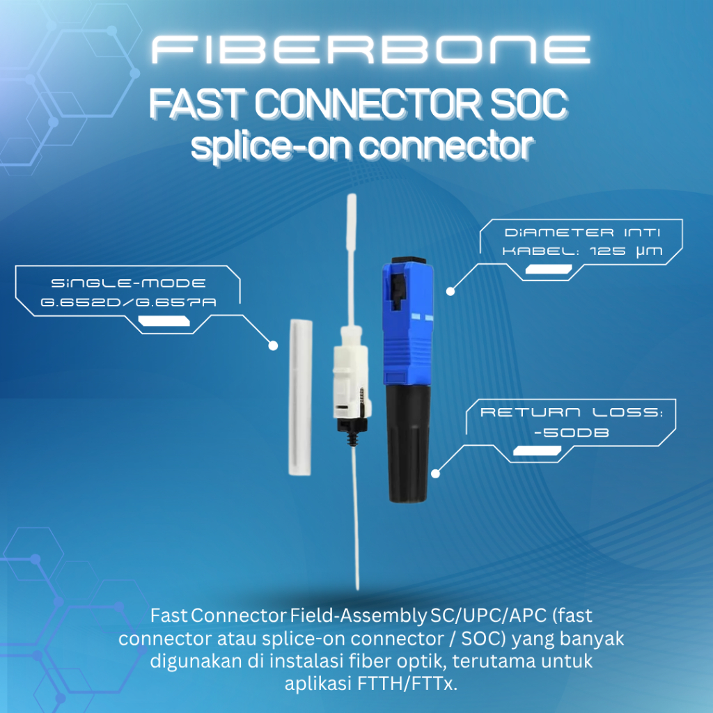Jual Soc Splice On Connector Sc/Upc Fiber Optic Fast Connector Ftth ...