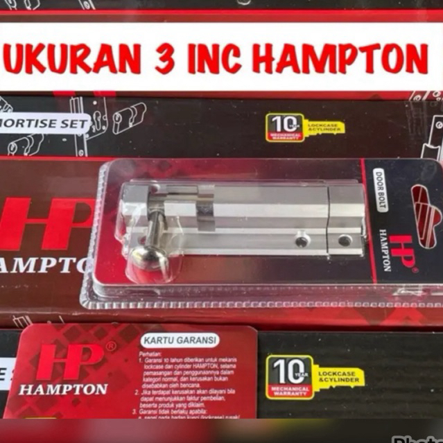 Jual GRENDEL 3 INC 6 INC 12 INC HAMPTON DEKSON HITAM BLACK MATTE ...